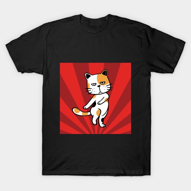 Dancing Cat T-Shirt by Onefacecat